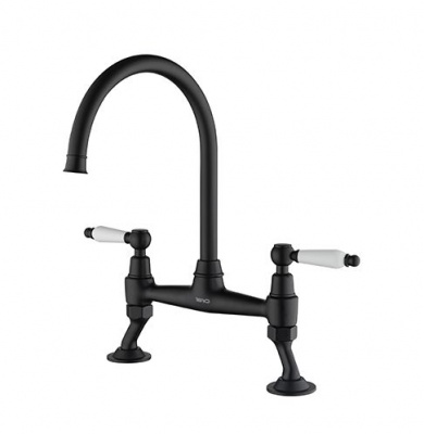 Moulins Classic Bridge Mixer Kitchen Tap - Black